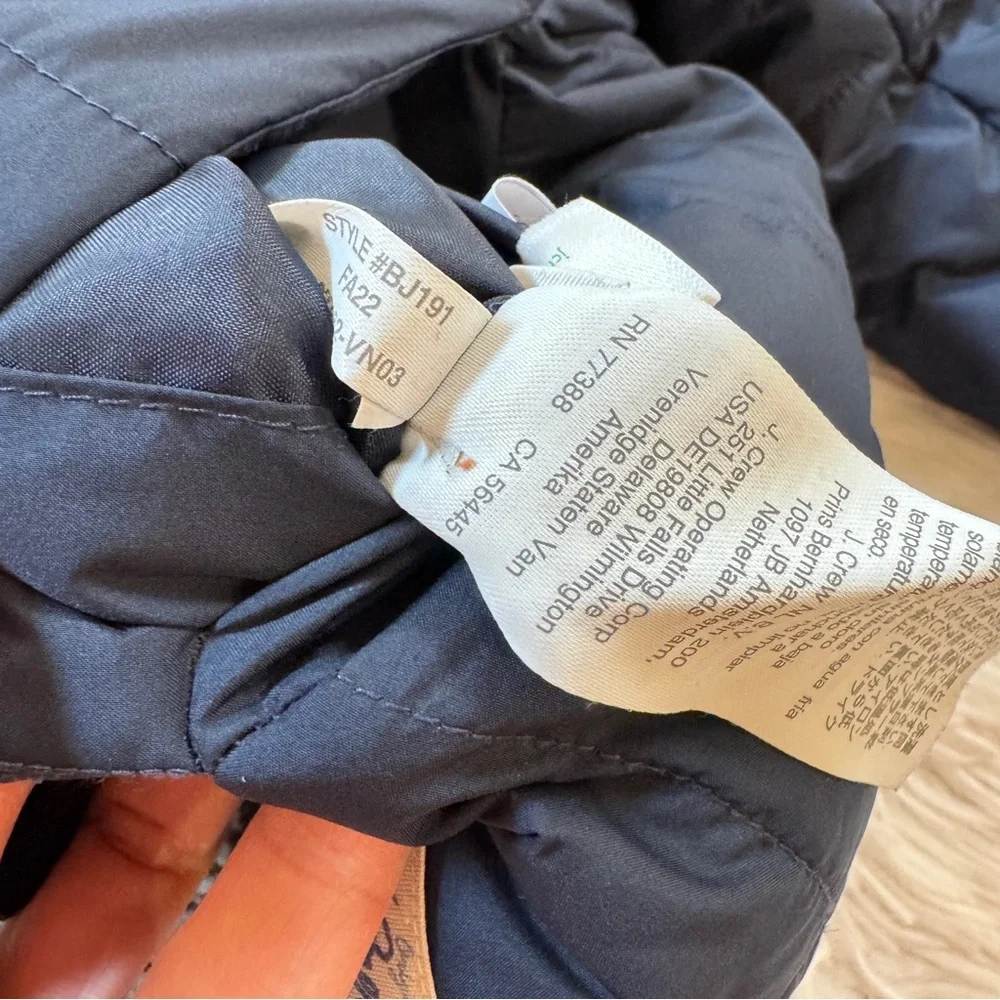 Crewcuts boy's long sleeve reversible Hooded Puffer sherpa Jacket in navy‎ blue